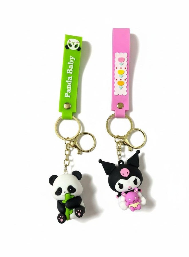 clean mitra Stylish Modern Keychain for Bike, Car and Office Keys, Unisex Key Ring, 50g, Theme: Modern (pack of 2, D5) - Image 1