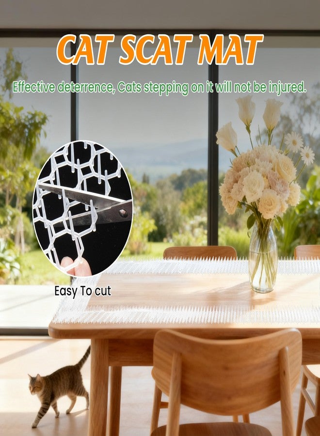 OCEANPAX Transparent 16 X 13 Inch Scat Mat for Cats, 12 Pack Cat Scat Mat with Spikes - Indoor/Outdoor Pet Deterrent Solution for Plants, Furniture - Image 4