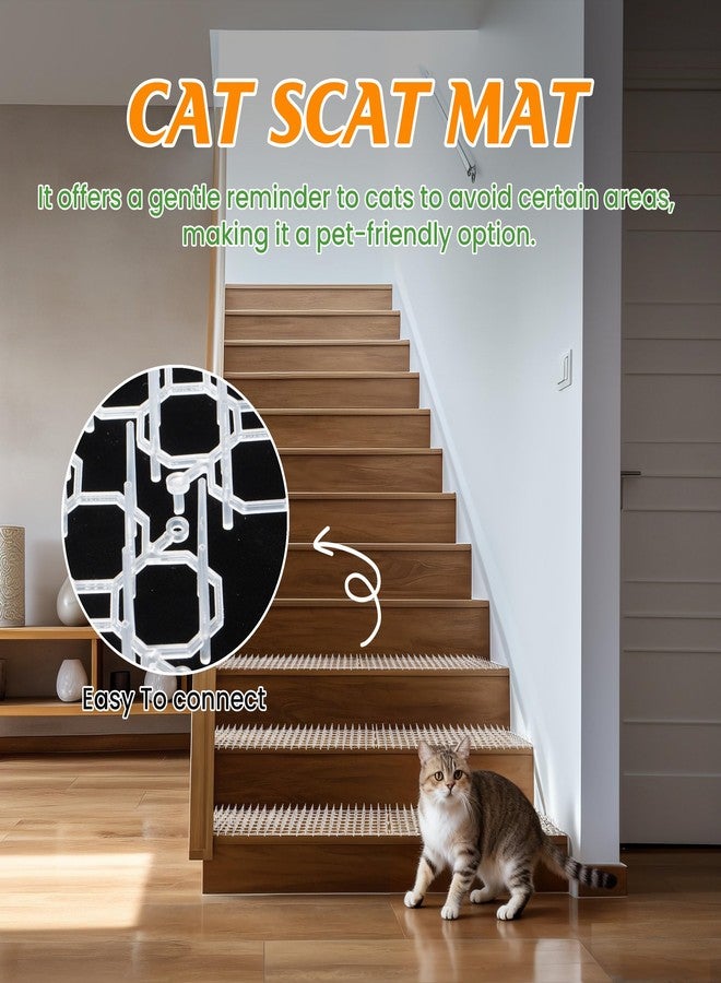 OCEANPAX Transparent 16 X 13 Inch Scat Mat for Cats, 12 Pack Cat Scat Mat with Spikes - Indoor/Outdoor Pet Deterrent Solution for Plants, Furniture - Image 3