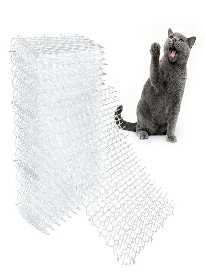OCEANPAX Transparent 16 X 13 Inch Scat Mat for Cats, 12 Pack Cat Scat Mat with Spikes - Indoor/Outdoor Pet Deterrent Solution for Plants, Furniture - Image 1