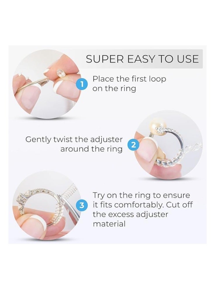 Ring Sizer Adjuster for Loose Rings - 4 Sizes for Different Band Widths – Silicone Ring Size Adjuster - Invisible Ring Guards for Women and Men - Image 3