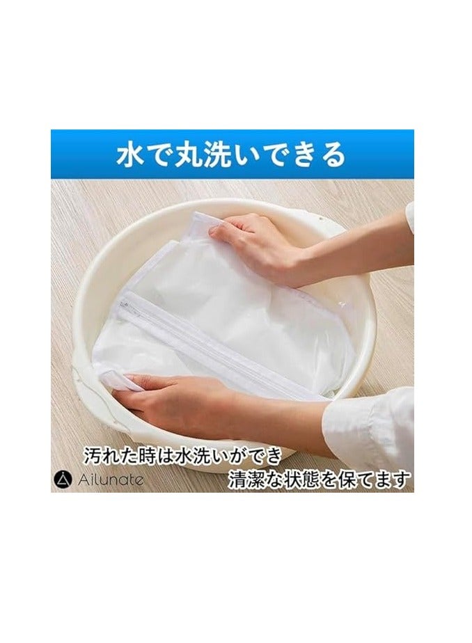 Spaceshoop 3D Zipper Dust Clothes Cover Waterproof Clothes Storage Wardrobe Suit Bags Closet Hangers Case Clothing Cover Dust Bag Hanging Organizer 60 * 30 * 110cm - Assorted Color - Image 3