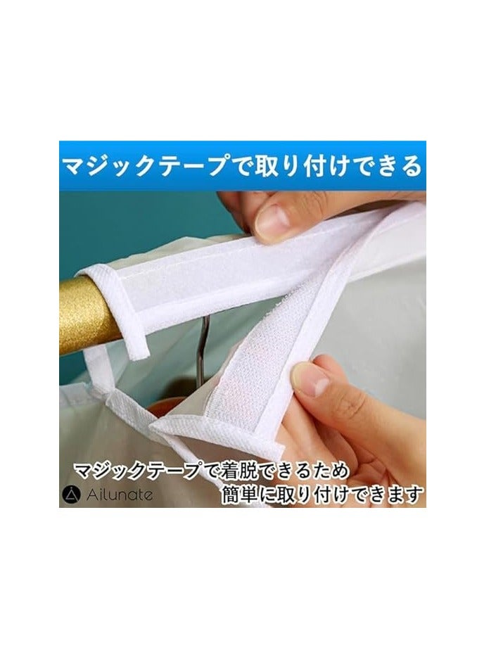 Spaceshoop 3D Zipper Dust Clothes Cover Waterproof Clothes Storage Wardrobe Suit Bags Closet Hangers Case Clothing Cover Dust Bag Hanging Organizer 60 * 30 * 110cm - Assorted Color - Image 4