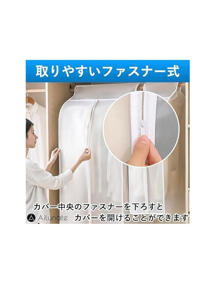 Spaceshoop 3D Zipper Dust Clothes Cover Waterproof Clothes Storage Wardrobe Suit Bags Closet Hangers Case Clothing Cover Dust Bag Hanging Organizer 60 * 30 * 110cm - Assorted Color - Image 5