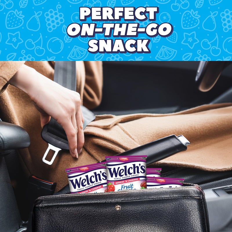 Welch's Fruit Snacks, Mixed Fruit & Berries 'N Cherries Variety Pack, Great for School Lunches, Bulk Pack, Stocking Stuffers, Individual Single Serve Bags, 0.8 oz (Pack of 60) - Image 4
