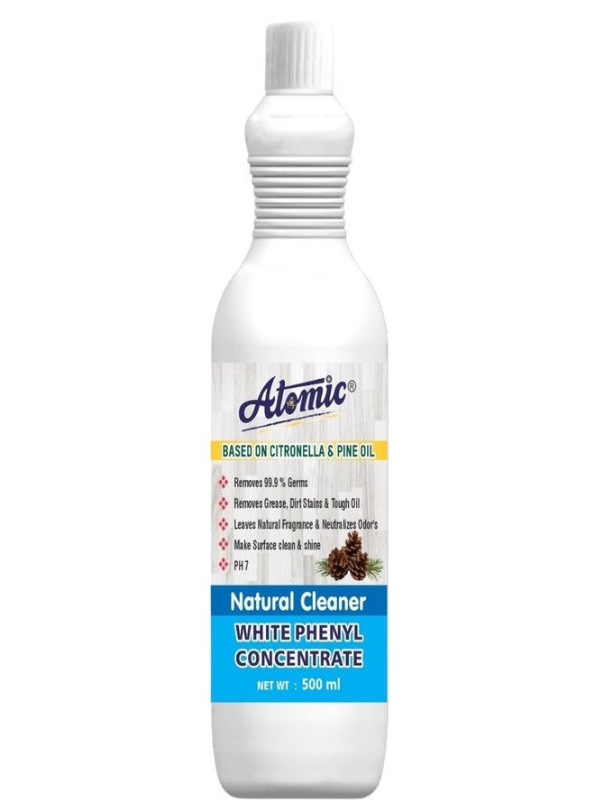 Atomic Phenyl Surface Disinfectant- 500 ml, Best Floor Cleaner Liquid for Home & Offices to Removes Dirt|Grime & Kills 99.9% Germs|India's #1 Recommend Floor Cleaner - Image 1
