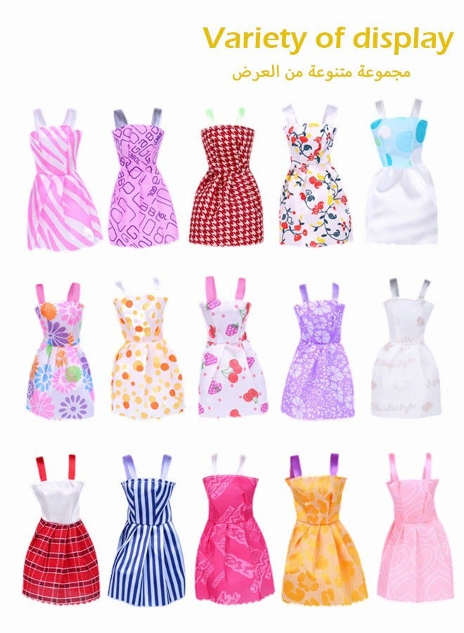 DURKU 114 Pcs Doll Clothes and Accessories Set, Fashion Design Kit for 30cm Doll, Colorful Unique Doll Stuff, Fashion Doll Clothes Set, Easy to Put on and Take Off, Perfect Gifts for Girls(Excluding Dolls) - Image 3