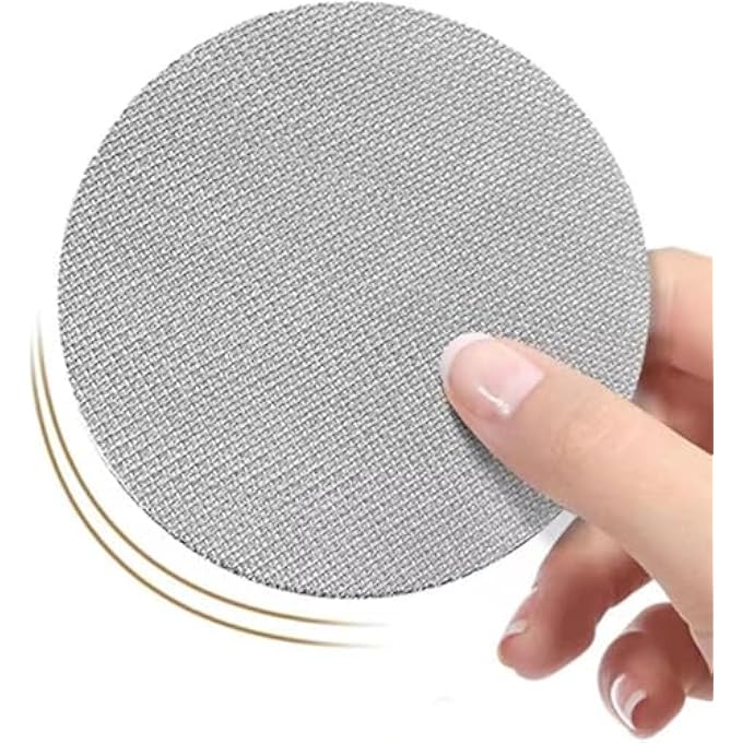 ريحني شاشة إسبرسو من الفولاذ المقاوم للصدأ بسمك 1 مم، لوحة شبكية قابلة لإعادة الاستخدام لفلتر قهوة الإسبريسو، قطعتين 51 مم - Image 3