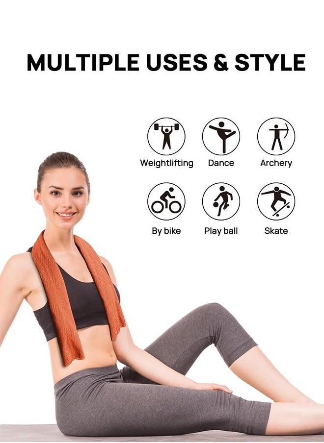 Gym Towel - Face Towel, Yoga Towel - Quick Dry & High Absorbent Sweat Towel For Gym Exercises and Outdoor 30x80cm(Orange)