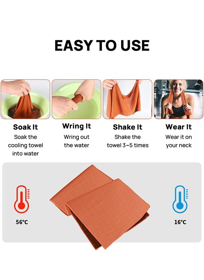 Lemon Gym Towel - Face Towel, Yoga Towel - Quick Dry & High Absorbent Sweat Towel For Gym Exercises and Outdoor 30x80cm(Orange)  - Image 4
