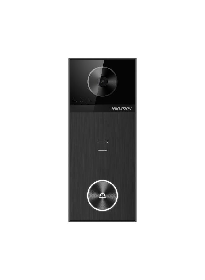 DS-KIS610-P IP Video Door Phone Intercom Kit, 4MP Wide-Angle Camera, PoE, RFID, Bluetooth & Mobile App Unlock, Indoor Monitor + Outdoor Station, Night Vision, Motion Detection, Hik-Connect, Villa Access Control
