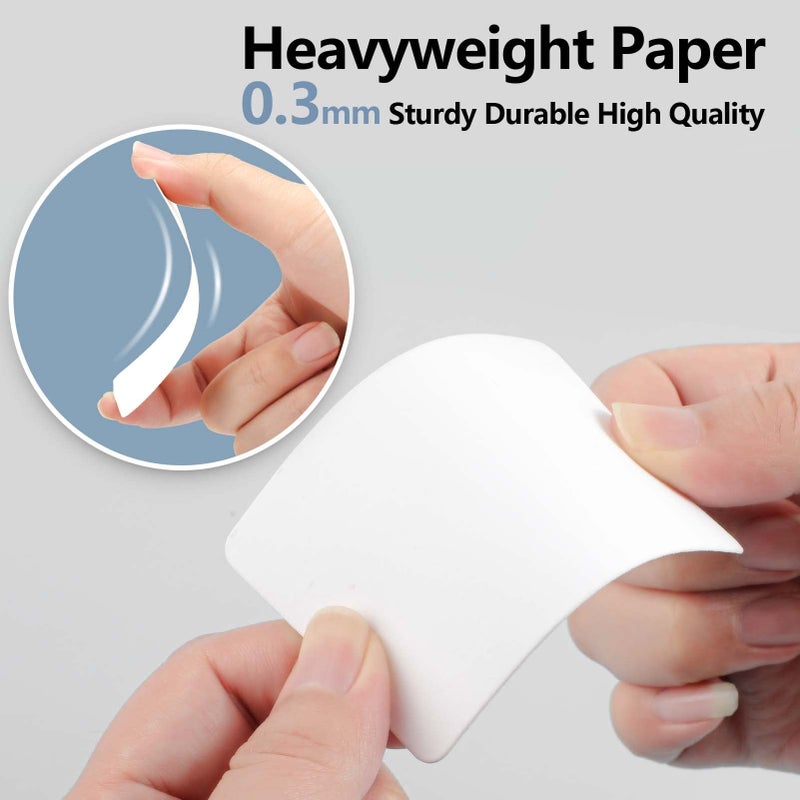 MaxGear 100Pcs Thank You Cards for Small Business, 3.5" x 2" Blank Kraft Paper Card, 300 GSM White Cardstock, Message & Business Appreciation Cards - Image 4