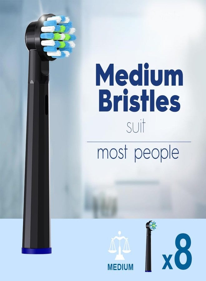 MOFELE Replacement Heads Compatible with Braun Oral B Pro 1000, Genius X, Smart 1500 Electric Toothbrush, 8 Pcs Precision Brush Heads Refills Compatible with Oral B (Black) - Image 3