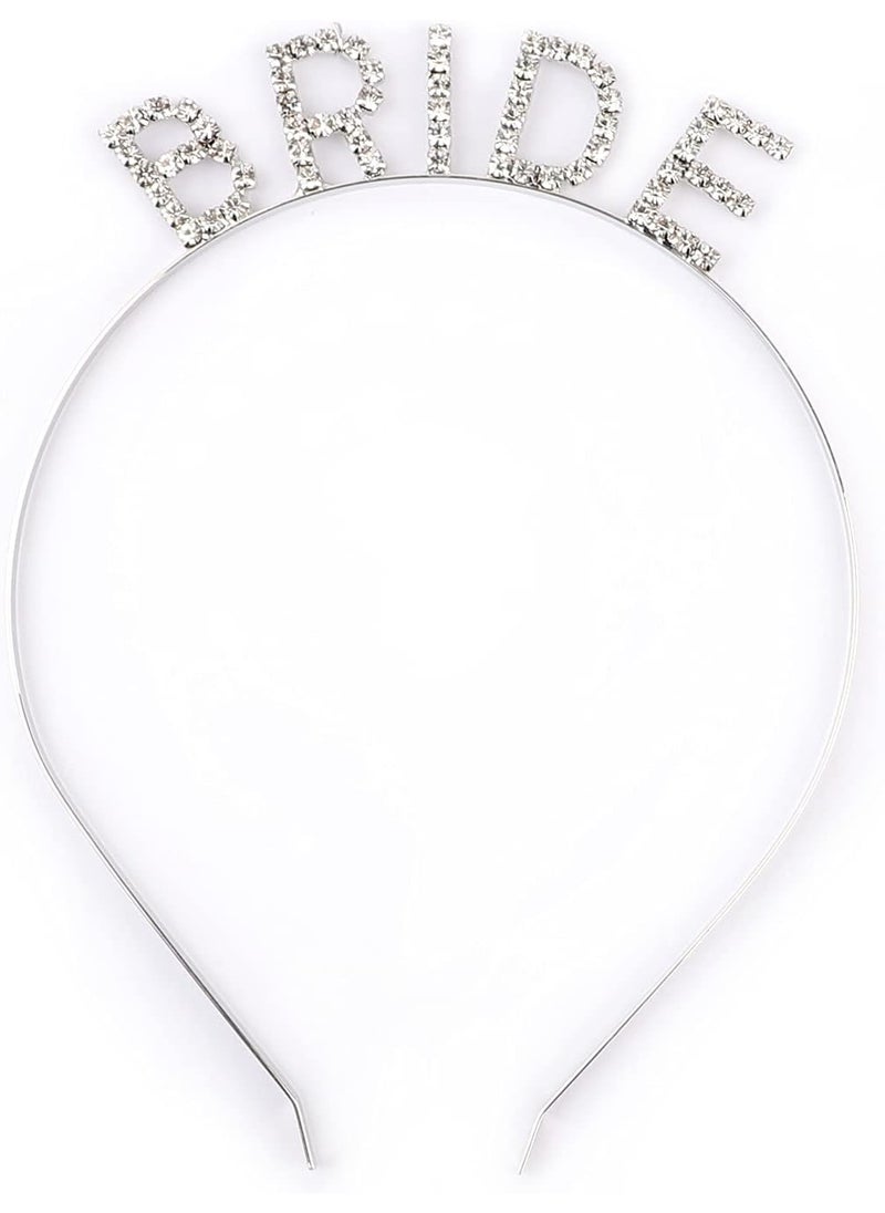Framendino - Framendino, Bride Headband Rhinestone Bridal Elegant Tiara Crown Sparking Bachelorette for Wedding Party - Image 1