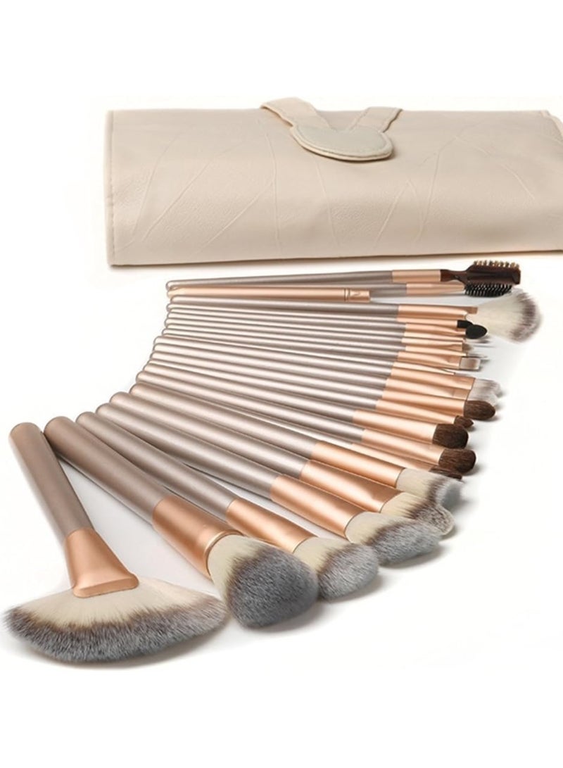 BLOOMING TIME 18 Pcs Makeup Brush Set Professional Wood Handle Premium Synthetic Kabuki Foundation Blending Powder Concealers Eye Shadows Brush Tool - Image 2