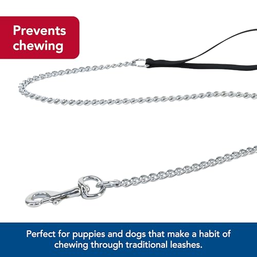 Coastal Pet Titan Chain Dog Leash with Comfortable Handle - Durable Metal Dog Leash - Heavy-Duty Dog Leash for Puppies & Dogs - Quality Dog Supplies - Black, 2 mm x 4' - Image 3