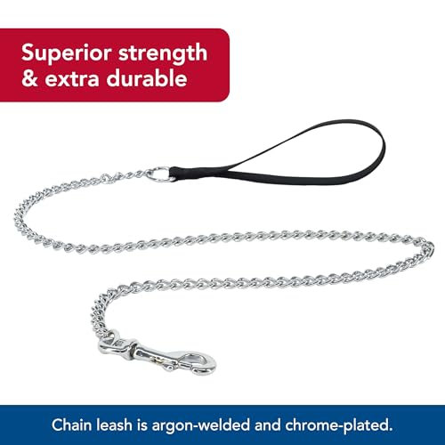 Coastal Pet Titan Chain Dog Leash with Comfortable Handle - Durable Metal Dog Leash - Heavy-Duty Dog Leash for Puppies & Dogs - Quality Dog Supplies - Black, 2 mm x 4' - Image 4
