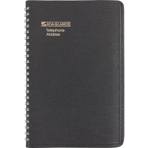 AT-A-GLANCE Large Telephone & Address Book, 800+ Entries, 4-7/8" x 8" Page Size, Black (8001105) - Image 3