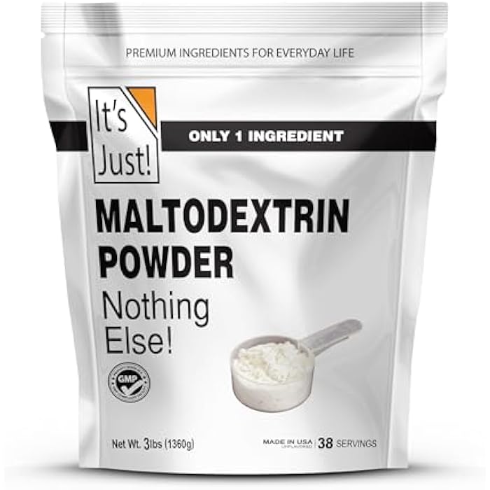 It's Just! - Mass Gainer Powder, 100% Maltodextrin (Complex Carbohydrates), Sustained Energy, Rapid Absorption, Non-GMO, Easily Add to Any Protein Shake, 3lbs / 38 Servings - Image 1