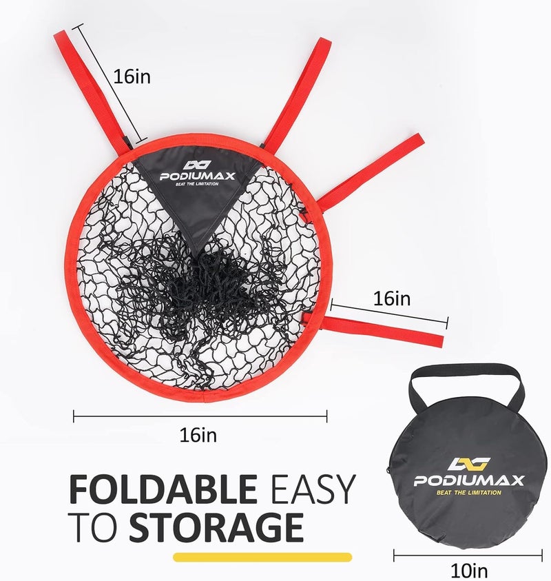 PodiuMax Top Bins Soccer Target Goal 2pcs, Easy to Attach and Detach to The Goal,Shooting Accuracy Training (Red) - Image 2