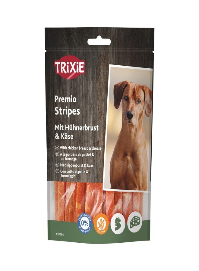 Trixie Premio Dog Treats, Delicious and Rich in Nutrients Healthy Treats for Dogs, Suitable for All Breeds of Dogs - 100gm, (Cheese Chicken Stripes) - Image 1