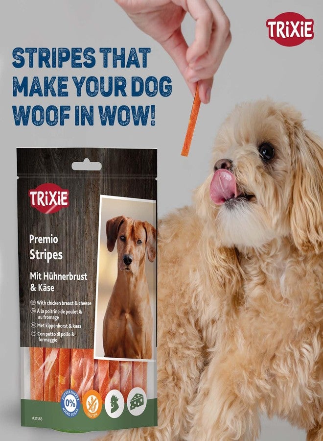 Trixie Premio Dog Treats, Delicious and Rich in Nutrients Healthy Treats for Dogs, Suitable for All Breeds of Dogs - 100gm, (Cheese Chicken Stripes) - Image 2
