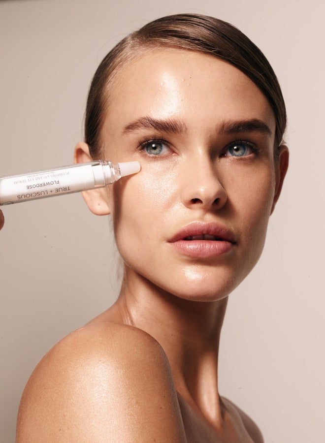 True + Luscious Flowerdose Lip & Eye Serum - Plumping & Hydrating Treatment with Hyaluronic Acid & Orchid Stem Cells - Clean Beauty Anti-Aging Formula for Dark Circles & Fine Lines - 0.5 oz - Image 4