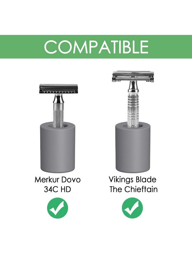 Linkidea 2 Pack Safety Razor Stand Opening Dia 0.8" (2.2Cm) Diatomite Men - Image 3