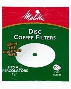 4 X Melitta Disc Coffee Filters For Percolators White 312 In Dia 100 Count