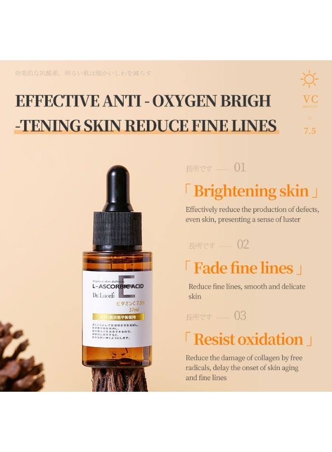 Dr. Lucel 7.5% L-Ascorbic Acid Whitening Set |  Serum 37ml + Cream 30g, Improves Dullness and Brightens Skin Tone. - Image 3