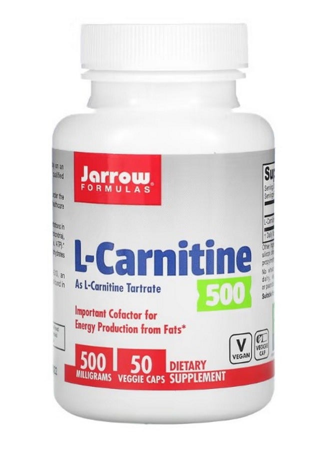 جارو فورملاز LCarnitine 500 mg 50 Veggie Caps - Image 1