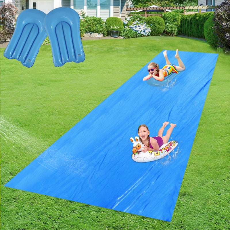 Ahpuhtan 30 x 6Ft Slip and Slide for Adults with 2 Bodyboards Extra Long Heavy Duty Slip n Slide Backyard Lawn Big Water Slide Tarp for Adults - Image 2
