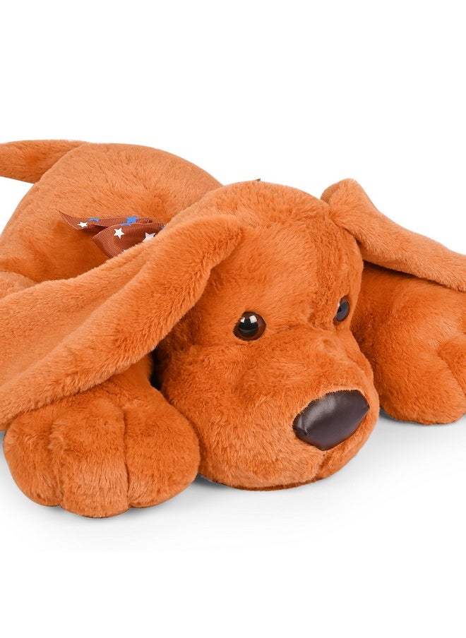 Besties BESTIES Dog Stuffed Soft Plush Toy (Brown, Lazy Dog - 34 cm)  - Image 3