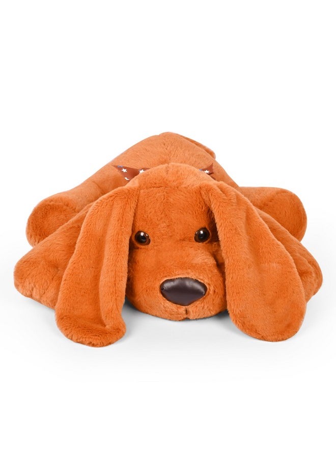 Besties BESTIES Dog Stuffed Soft Plush Toy (Brown, Lazy Dog - 34 cm)  - Image 1
