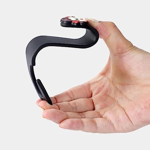 wolpin Car Backseat Headrest Hooks (Pack of 2) | Hangers for Handbags, Groceries, Keys & Wallets | Universal Durable Organizer Space Saver (Astronaut Design, Black) - Image 4