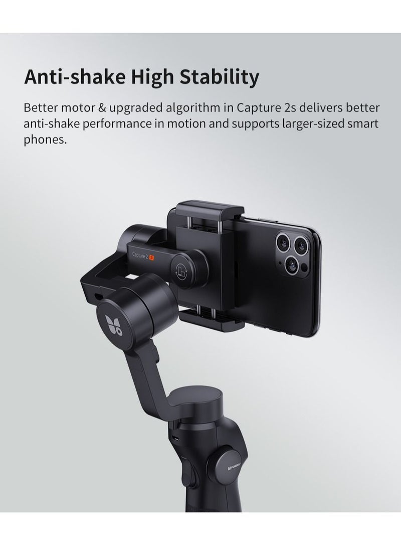 Generic - Handheld Gimbal Stabilizer for iPhone 11 Pro/X /XS Android Smartphone Vlog Youtuber Live Video Record with Sport Inception Mode Face Object Tracking(Upgraded 3-Axis Capture 2S) - Image 1
