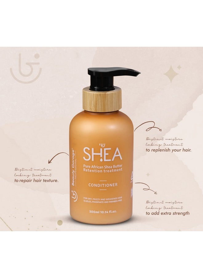 Beauty Garage Pure African Shea Butter Retention Treatment Conditioner 300Ml  - Image 2