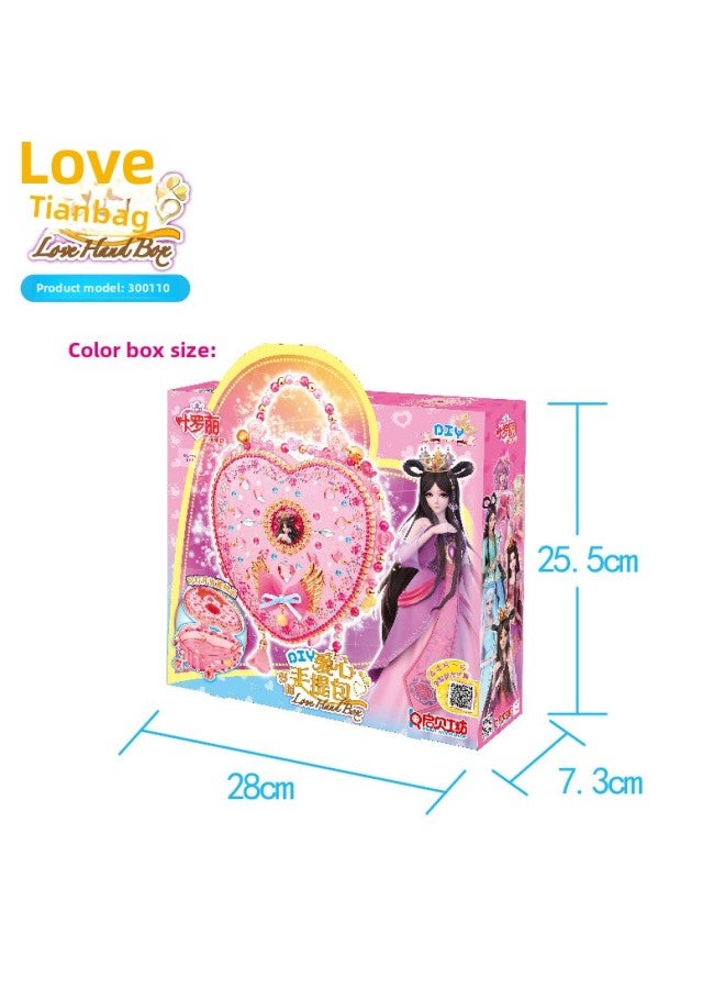 Ye Luoli Love Handbag Ice Princess Satchel Backpack Girls Creative Handmade Toys-Color:Jewelry Bag-Princess Spirit - Image 5