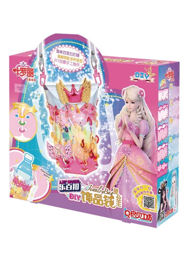 Ye Luoli Love Handbag Ice Princess Satchel Backpack Girls Creative Handmade Toys-Color:Jewelry Bag-Princess Spirit - Image 1