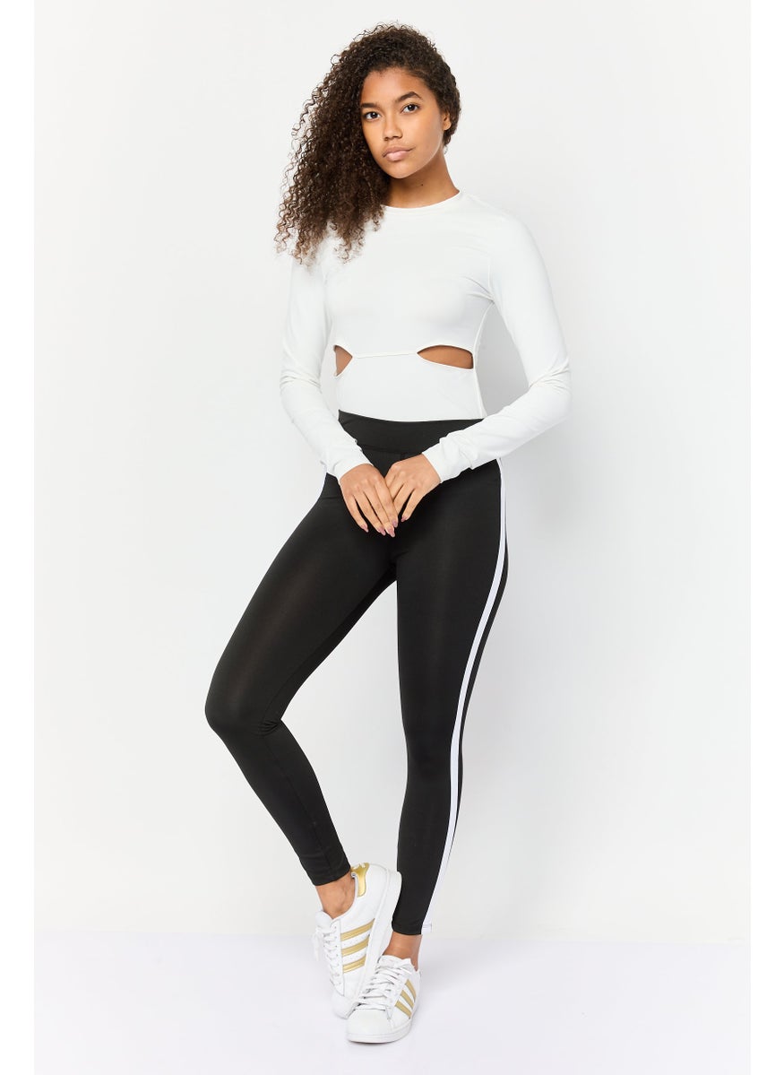 Reebok Women Sportswear Fit Long Sleeve Outdoor Bodysuits, Chalk White  - Image 3