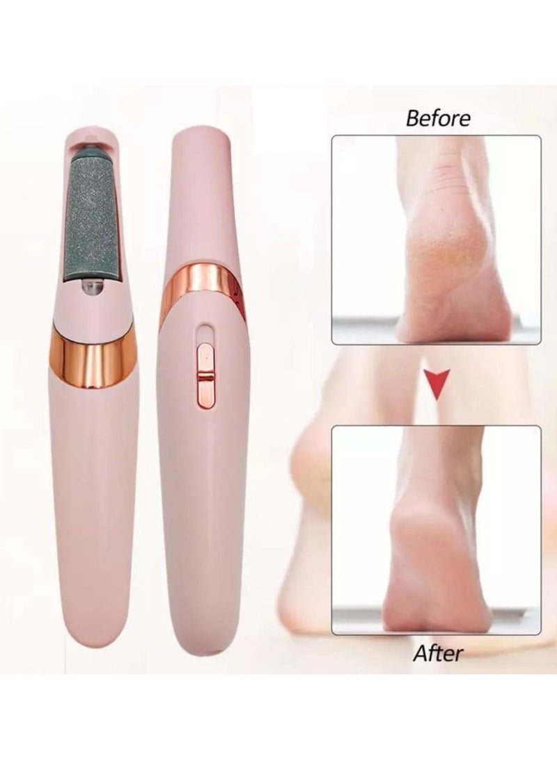 Electric Foot Filer for Removing Callus and Dead Cells Rechargeable with Fine and Coarse Heads - Image 1