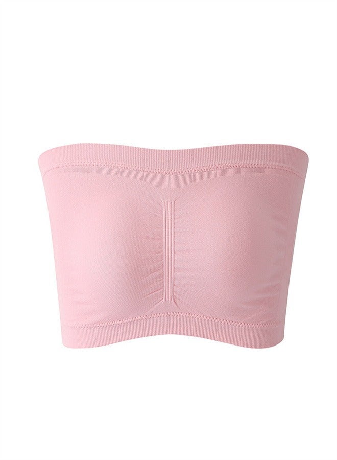 Loquat Seamless One Line Sports Bra Pink  - Image 1