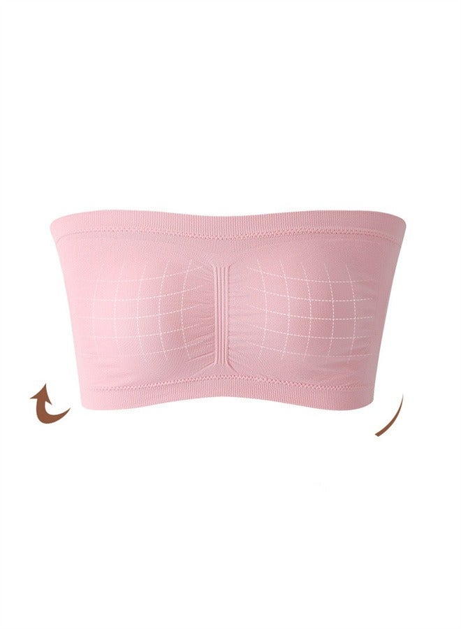Loquat Seamless One Line Sports Bra Pink  - Image 2
