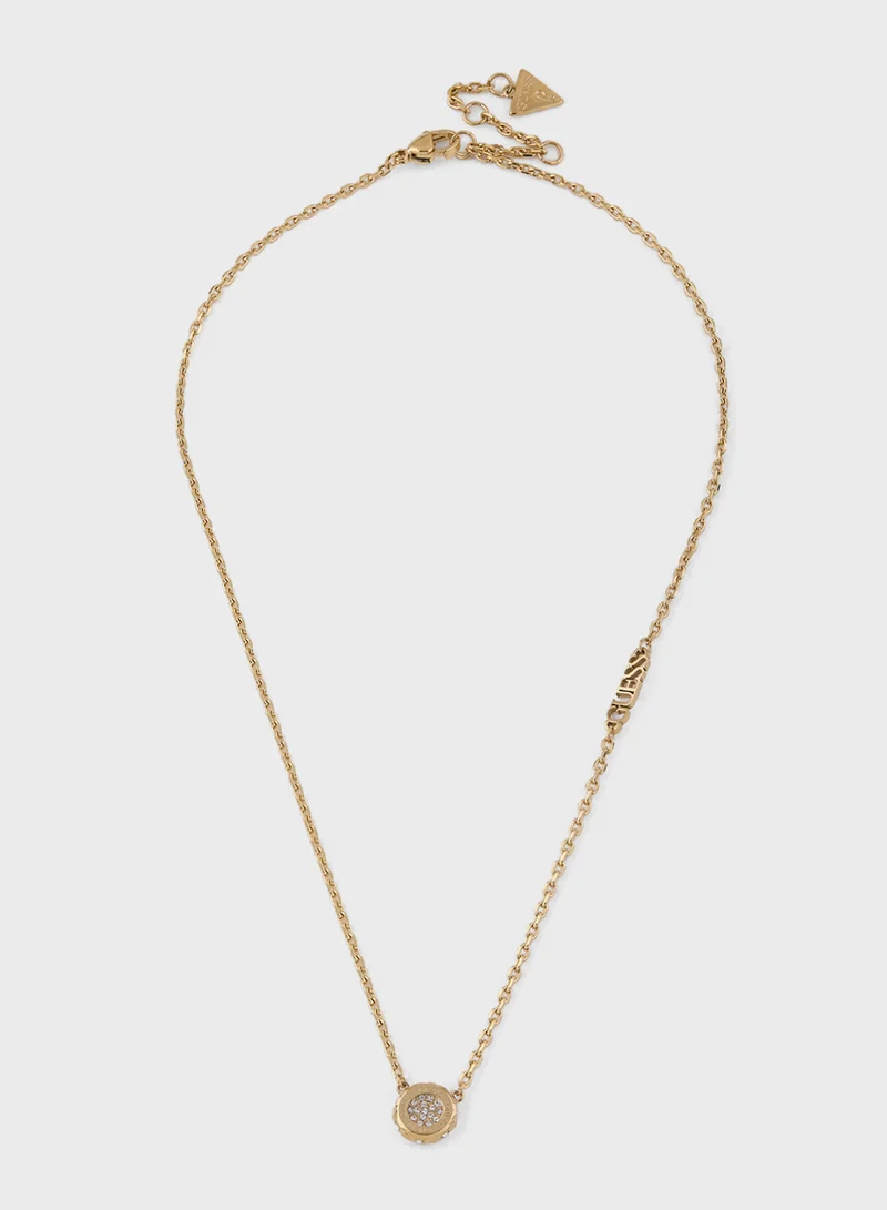 جس قلادة Matelasse Pave Coin