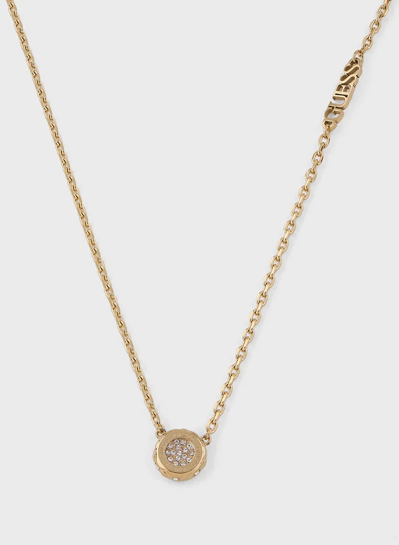 جس قلادة Matelasse Pave Coin