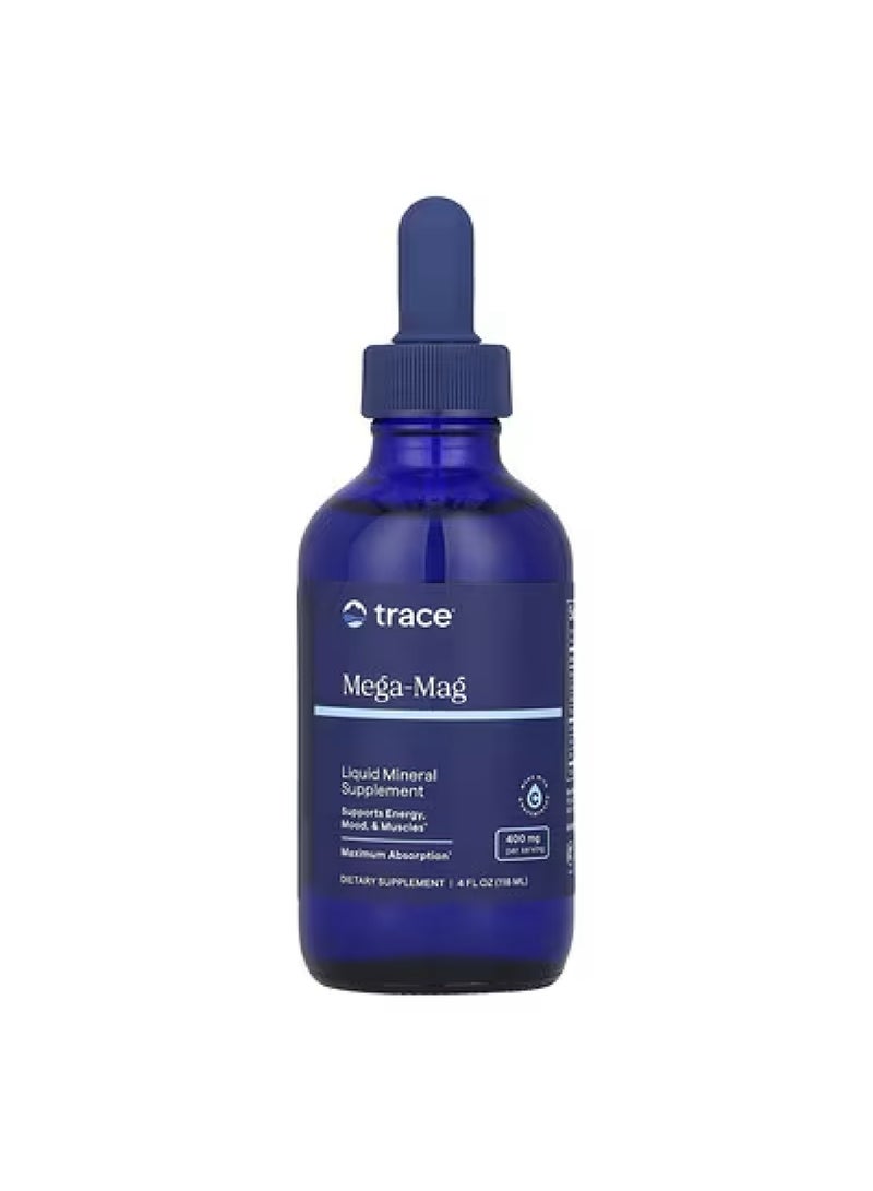 Trace Minerals Trace, Mega-Mag, 400 mg, 4 fl oz (118 ml)