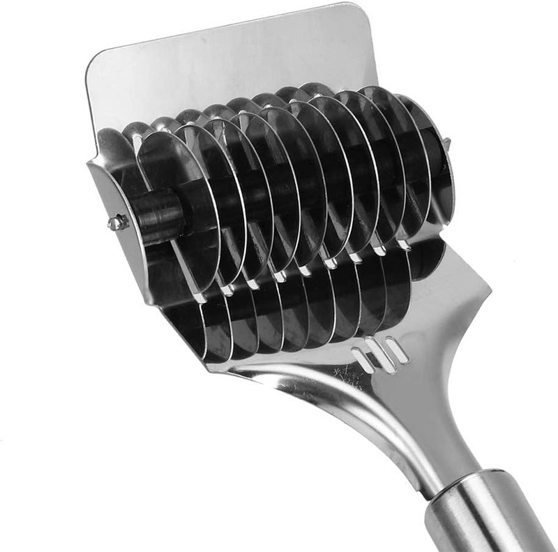 FASHRAMP FASHRAMP 2PCS Noodle Cutter Stainless Steel Pasta Spaghetti Cutter Noodle Lattice Roller Docker with NonSlip Comfort Handle for Kitchen Cooking Tools  - Image 5