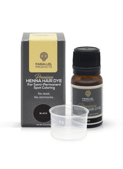 PARALLEL PRODUCTS Parallel Products Spot Color Henna Kit  Henna Hair Dye  3 grams  Tint for Professional Spot Coloring  With Mixing Dish  Covers Grey Hair  Root Touch Up Black 