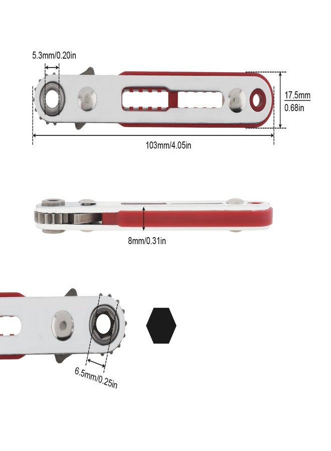 Omninmo 1/4 Inch Mini Flat Head Ratchet Wrench, Dual-Drive Head, Chrome Vanadium Steel, One Hand Operation, Storage Function - Image 4