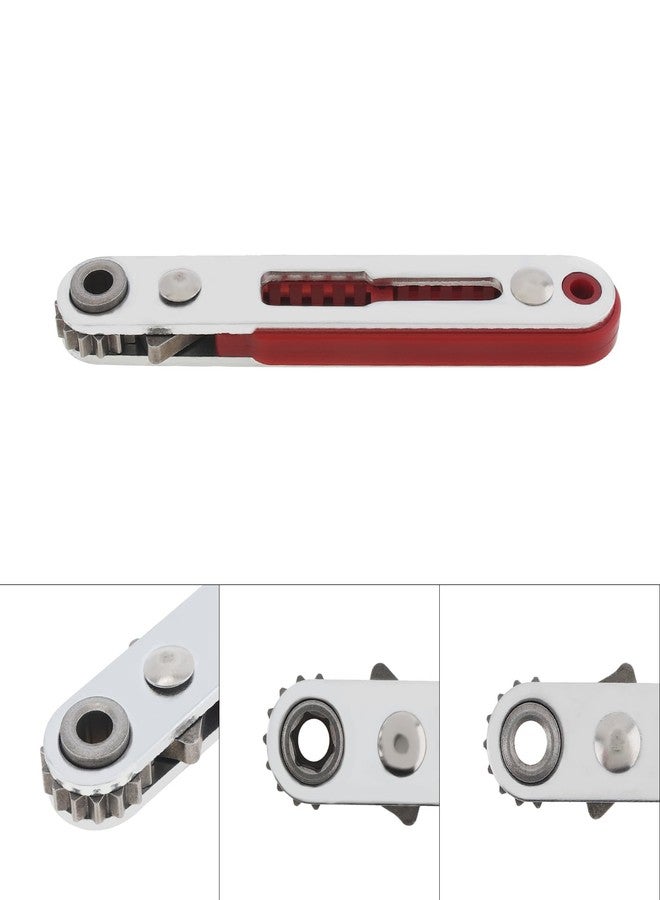 Omninmo 1/4 Inch Mini Flat Head Ratchet Wrench, Dual-Drive Head, Chrome Vanadium Steel, One Hand Operation, Storage Function - Image 5